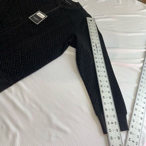 NWT Casa Moda Black Knit Bomber Jacket Size Medium New - Picture 4 of 8